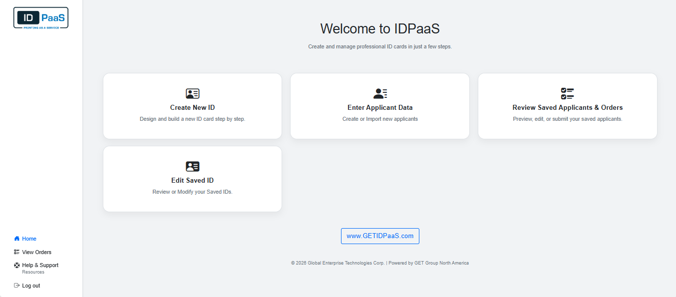 IDPaaS portal sign-in screen
