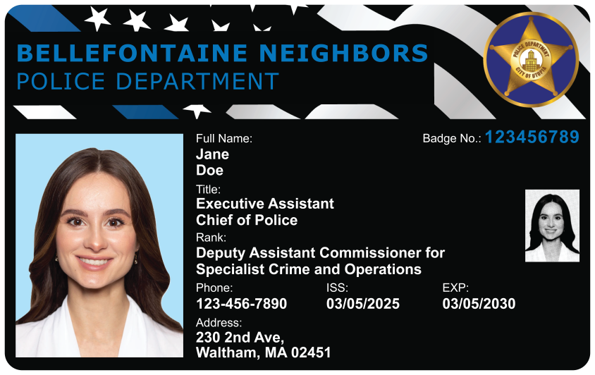 U.S. Police — Horizontal (Black) sample